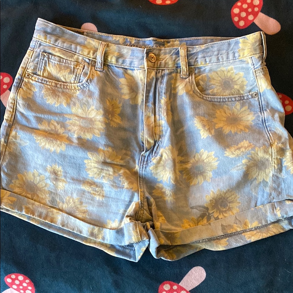 AE Sunflower Denim Shorts NWOT
